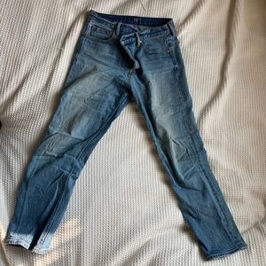 Gap cone denim 29 straight leg, high rise waist